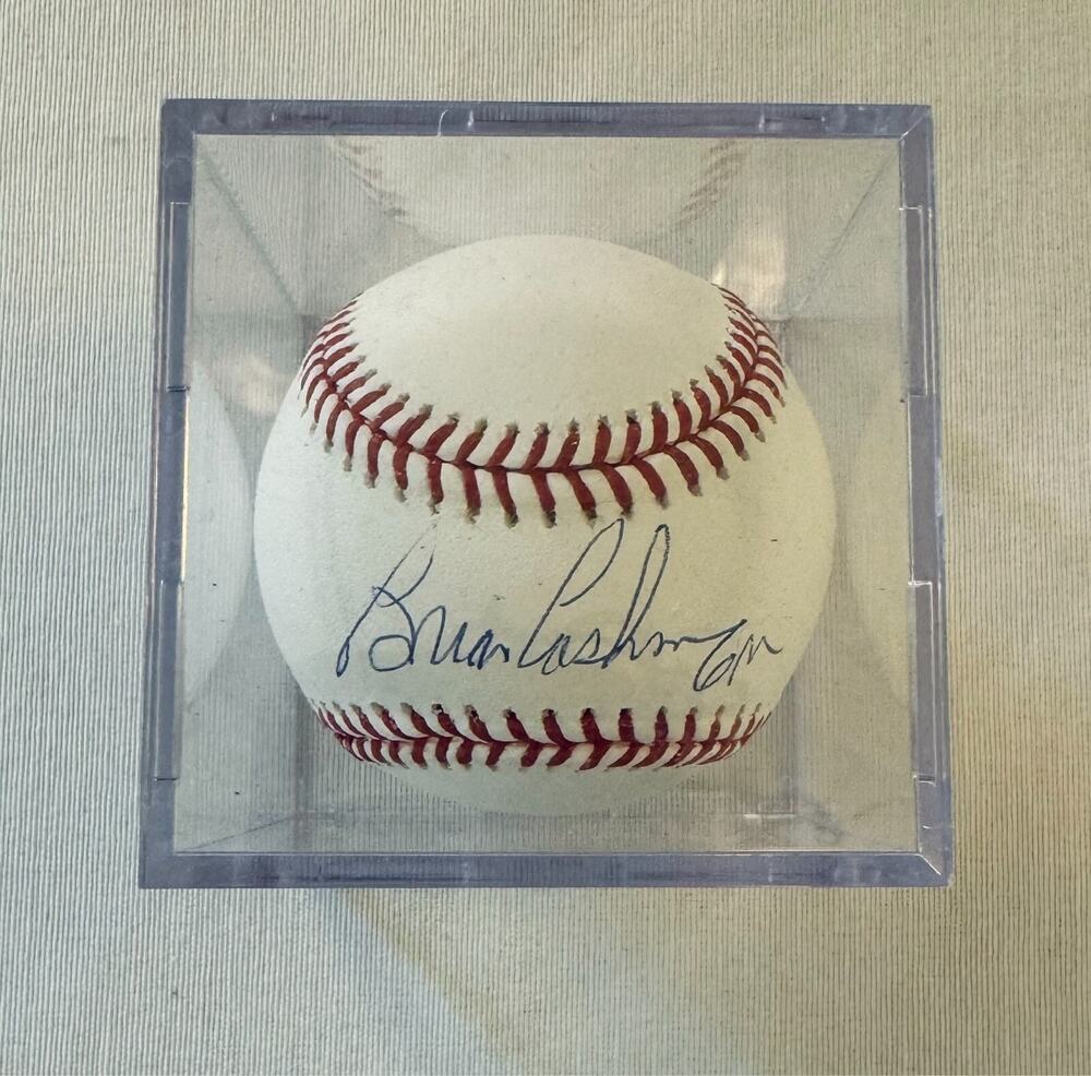 Brian Cashman Signed Baseball New York Yankees with Display Case